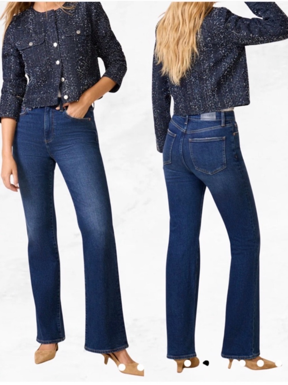 Pistola Petite Evie High Rise Slim Bootcut Jean 29P NWOT Dark Blue Wash